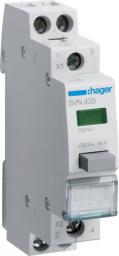  Hager Przełącznik przyciskowy 2NO LED zielona 230V 16A (SVN433)