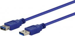 Kabel USB Gembird USB-A - USB-A 3 m Niebieski (CCPUSB3AMAF10)