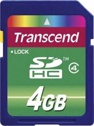 Karta Transcend SDHC 4 GB Class 4  (TS4GSDHC4)