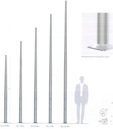 ROSA SŁUP ALUM.SAL-6 ANODOWANY INOX 42207/C4 - 42207/C45
