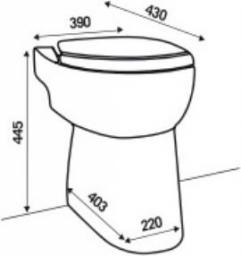 Miska WC Sfa Rozdrabniacz w misce Santicompact C43 (C43LV)