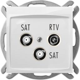  Elektro-Plast Gniazdo antenowe Carla R-TV- 2xSAT końcowe białe (1760-10)