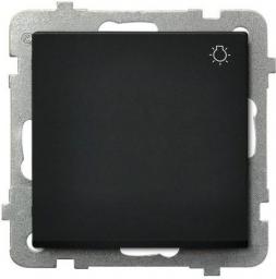 Ospel Przycisk światło Sonata 10AX IP20 czarny metalik (ŁP-5R/m/33)