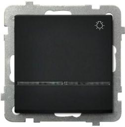  Ospel Przycisk światło Sonata 10AX IP20 z podświetleniem czarny metalik (ŁP-5RS/m/33)