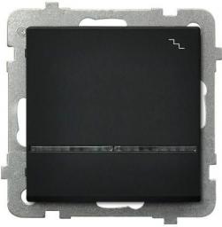  Ospel Łącznik schodowy Sonata pojedynczy 16AX IP20 z podświetleniem czarny metalik (ŁP-3RS/m/33)