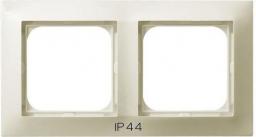  Ospel Ramka podwójna Impresja do łączników IP-44 ecru (RH-2Y/27)