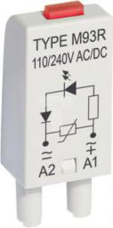  Relpol Moduł sygnalizacyjny LV dioda LED zielony + warystor V 110-230V AC/DC M93G szary (854860)