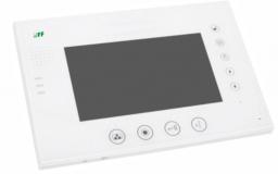  F&F Wideodomofon monitor 7 cali kolorowy z pamięcią, dotykowy, biały, szkło