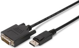 Kabel Digitus DisplayPort - DVI-D 1m czarny (AK-340301-010-S)