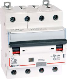  Legrand Wyłącznik różnicowo-nadprądowy 4P 25A C 0,03A typ AC P314 DX3 (411188)