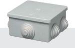 Elettrocanali Puszka natynkowa samogasnąca kwadratowa seria 400A 80mm (EC400C3A)