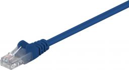  Goobay Kabel krosowy patchcord U/UTP kat. 5e CCA niebieski 1,5m (95554)
