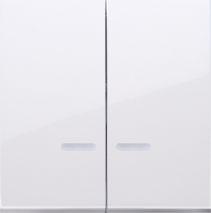 Kontakt-Simon Klawisz podwójny Simon 54 z podświetleniem biały (DKW9L/11)