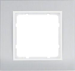 Berker Ramka pojedyncza B.7 Glas aluminium/śnieżnobiała (10113904)