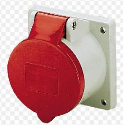  Mennekes Gniazdo tablicowe proste czerwone 32A 400V IP44 (MEN3451)