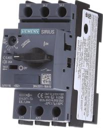  Siemens Wyłącznik silnikowy 3P 0,75kW 1,4-2A S00 (3RV2011-1BA10)
