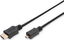 Kabel Digitus HDMI Micro - HDMI 2m czarny (AK-330109-020-S)
