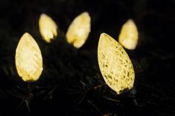 Lampki choinkowe Bulinex Komplet choinkowy LED szyszki 6cm 4,75m biały (21-512)