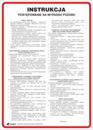  ANRO Tabliczka Instrukcja postępowania na wypadek pożaru (IP01/P)