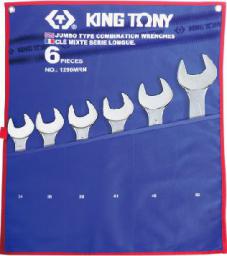  King Tony Zestaw kluczy płasko-oczkowych 34 - 50mm 6szt. (KT1296MRN)