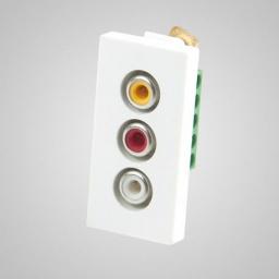Touchme Moduł 1/2 gniazdo audio i video białe (TM908W)
