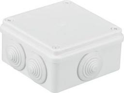 Pawbol Puszka n/t hermetyczna 80x80x40 klik 6 dławików IP44 biała (S-BOX 036B)