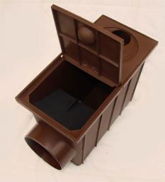 AQUER Osadnik rynny boczny brąz