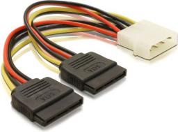 Delock Molex - SATA x2, 0.1m, Wielokolorowy (60102)