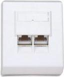 Intellinet Network Solutions gniazdo natynkowe 2xRJ45 STP kat. 5e kompletne białe (408332)