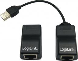 Adapter USB LogiLink UA0021D USB - RJ45 Czarny  (UA0021D)