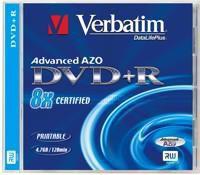  Verbatim DVD-R 4.7 GB 16x 5 sztuk (43557)