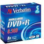 Verbatim DVD+R DL 8.5 GB 8x 5 sztuk (43541)