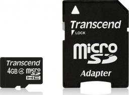 Karta Transcend TS4GUSDHC4 MicroSDHC 4 GB Class 4  (TS4GUSDHC4)