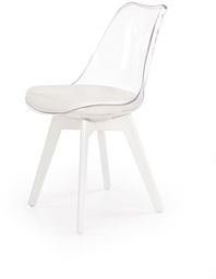  Halmar Krzesło K245 bezbarwne / białe