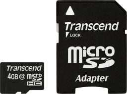 Karta Transcend MicroSDHC 4 GB Class 10 UHS-I  (TS4GUSDHC10)