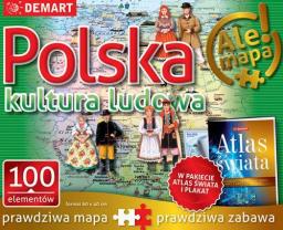  Demart Puzzle: Polska-kultura ludowa+atlas