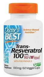DOCTORS BEST Trans-Resveratrol 100mg 60 kapsułek