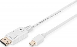 Kabel Digitus DisplayPort Mini - DisplayPort 1m biały (AK340102010W)