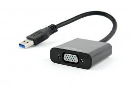 Adapter USB Gembird USB - VGA Czarny  (AB-U3M-VGAF-01)