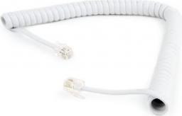  Gembird Spiralny kabel telefoniczny RJ10 (4P4C) 2m, biały (TC4P4CS-2M-W)