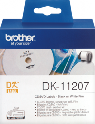  Brother Etykieta foliowa na płyty CD/DVD 58mm x 58mm 100 szt. (DK11207)