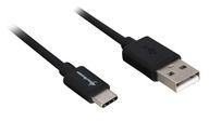 Kabel USB Sharkoon USB-A - USB-C 1.5 m Czarny (4044951021611)