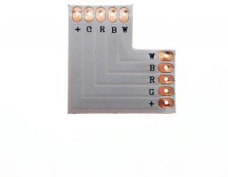  Premium Lux Złączka led narożna PCB t+t do taśmy led 12mm RGBW 12V/24V DC max 3A (LUX05536)