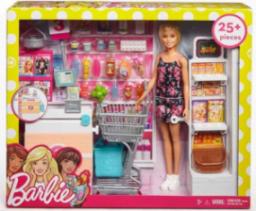 Lalka Barbie Mattel - Zestaw supermarket (FRP01)