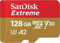 Karta SanDisk Extreme MicroSDXC 128 GB Class 10 UHS-I/U3 A2 V30 (SDSQXA1-128G-GN6MA)