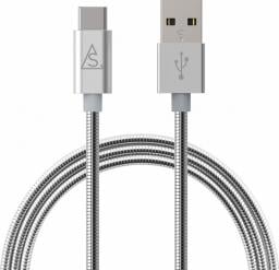 Kabel USB BlueLounge USB-A - USB-C 1 m Srebrny (613362)