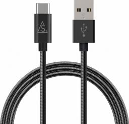 Kabel USB BlueLounge USB-A - USB-C 1 m Czarny (613361)