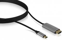 Kabel USB Icy Box USB-C - HDMI 1.8 m Srebrny (IB-CB020-C)