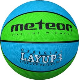  Meteor Piłka do koszykówki Lay Up niebieskia r. 3 (07048)