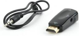 Adapter AV Gembird HDMI - D-Sub (VGA) + Jack 3.5mm czarny (AB-HDMI-VGA-02)